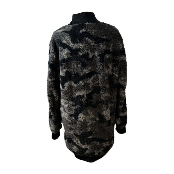 Columbia Coat Women’s XL Bundle Up Printed Fleece Black Gray Camo Pockets Gorp - Picture 10 of 10